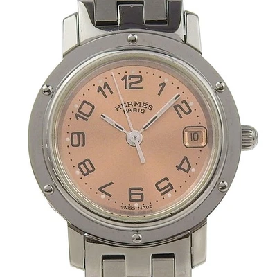 HERMES CL4.210 Clipper Watches BrownDial Stainless Steel Quartz Analog dis... — 第 1/4 张图片