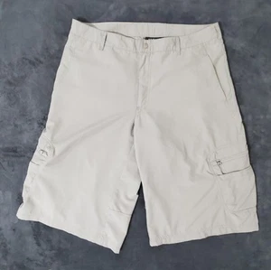 HELLY HANSEN Shorts Men's 38 Cargo Zip Pockets Gray Hiking Light Wear - Picture 1 of 19