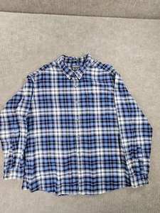 Camisa Eddie Bauer Para Hombres 2XL Franela a Cuadros Manga Larga Con Botones Calce Relajado - Imagen 1 de 14