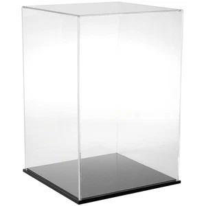 Plymor Clear Acrylic Display Case with Black Base, 12" W x 12" D x 18" H - Picture 1 of 1