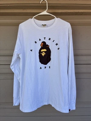 Camiseta BAPE College Manga Larga Blanca | A Bathing Ape XL Foto 1 de 4