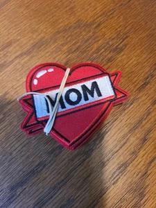 BIKER PATCH FUNNY Patch "MOM" W/HEART 3 inch NEW - Picture 1 of 1