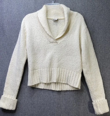 Suéter tejido manga larga recortado Columbia para mujer M mezcla de lana WS5 Foto 1 de 4