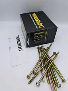 Thunderbolt 100 X M6 x 150mm HEX Flange Head Bolt for Masonry Concrete Brick - Picture 1 of 5
