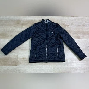Armani Junior 13Y Navy Quilted Lightweight Puffer Coat Jacket Zip Up Boys’ - Picture 1 of 8