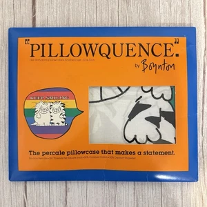 Sandra Boynton "PILLOWQUENCE" Keep Smiling Percale Pillowcase 20x30" Vtg 1990 - Picture 1 of 11