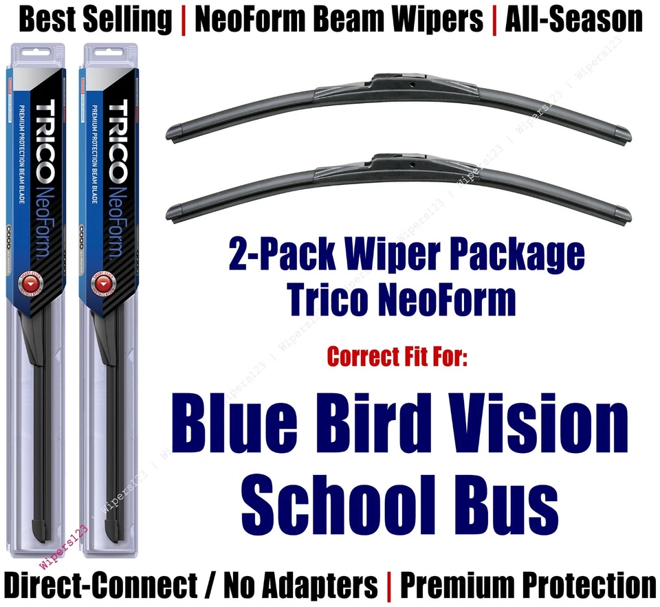 Limpiaparabrisas NeoForm súper premium 2 paquetes apto para autobús escolar Blue Bird Vision 2008+ 16180x2 Foto 1 de 1
