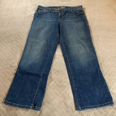 Tommy Hilfiger Womens 10 Denim Jeans Blue Spirit Crop Mid Rise Medium Wash - Imagem 1 de 4