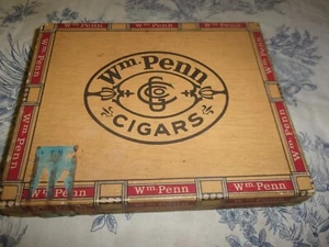 Vtg. Wm. Penn Panatelas Mild Claro Cigar Box - Picture 1 of 13