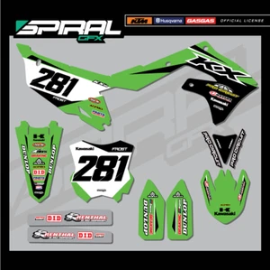 Custom MX Graphics Kit Kawasaki KXF 250 450 MXGP 2019 2020 2021 - Picture 1 of 5
