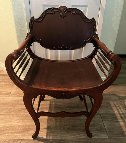 Early 20th Century Italian Curule Savonarola Armchair Cover