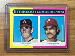 Nolan Ryan Steve Carlton 1975 Topps #312 Strikeout Leaders - Picture 1 of 2