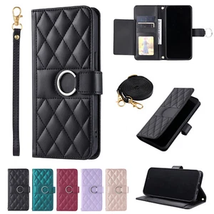 Crossbody Leather Card Wallet Case Cover For iPhone 17 Pro Max 16 Plus 15 14 13 - Picture 1 of 17