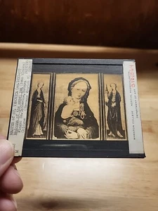 Vtg Magic Lantern Slide-"Madonna Of The Sweet Pea" - Picture 1 of 4