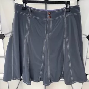 Athleta Whatever Pleated Skort Skirt Charcoal Gray Size 12 - Picture 1 of 9
