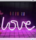 Pink Love Word Lamp LED Neon Sign Light Wall Hanging Party Xmas Home Decor Gift