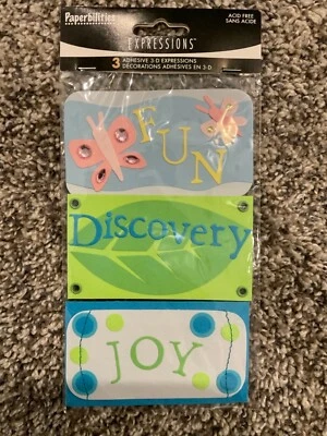 Paperbilities 3-D Dimensional Adhesive Expressions FUN DISCOVERY JOY Scrapbook - Image 1 of 2