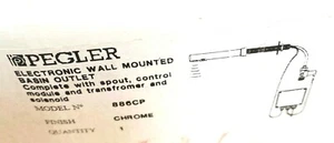 PEGLER TOMA DE LAVABO ELECTRÓNICA MONTADA EN LA PARED 886CP - Imagen 1 de 3