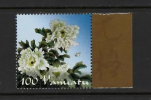 S1380 Vanuatu 2009 flora flowers Peonies, butterfly 1v. MNH - Picture 1 of 1
