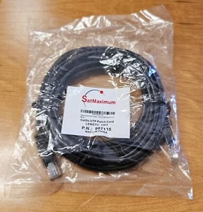 BRAND NEW SatMaximum Cat5e 15 Foot UTP Male RJ-45 Ethernet Patch Cord Black - Picture 1 of 3