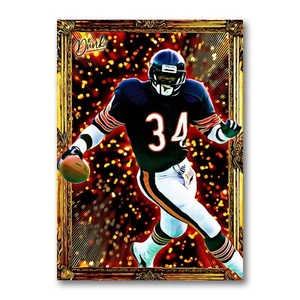 Walter Payton Onyx Gold Getter Sketch Card Limited 03/20 Dr. Dunk Signed - Imagen 1 de 2