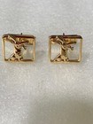 Set of Timberjack Gold Cufflinks Donkey Skidder Lumberjack Forestry