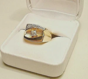 Anello solitario in oro 14kt/originale DIAMANTE nuovo - Foto 1 di 2