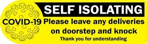 STOP COVID Virus self isolating quarantine Signs offices and businesses DECAL 19 - Picture 1 of 1