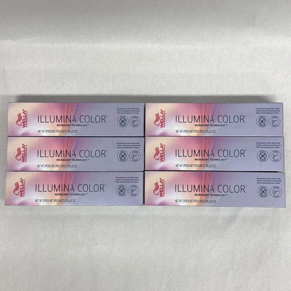 Wella Illumina Permanent Creme Hair Color 5/81 Light Brown/pearl Ash 2 Oz