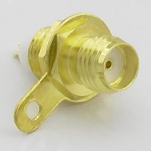 SMA Chassis Socket, Panel Mount, Solder Bucket, Round Hole, Female 50ohm - Picture 1 of 5