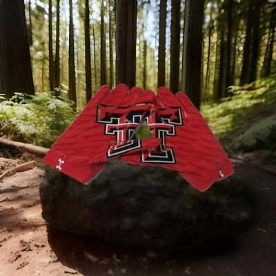 Guantes de fútbol americano Texas Tech Red Raiders Under Armour XL edición del equipo BLUR para hombre Foto 1 de 4