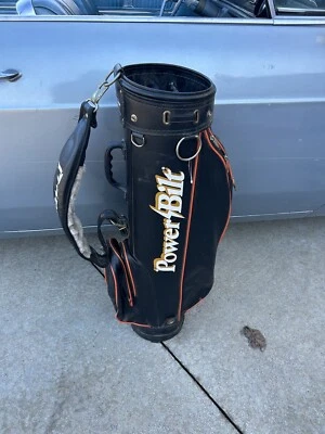 Bolsa negra Powerbilt vintage (crebilla rota) bolsa de golf para carro Foto 1 de 4
