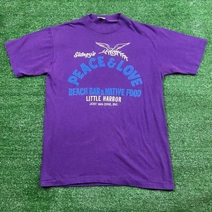 Vintage 70's Sidney's Peace & Love Beach Bar Lobster T-Shirt Size Medium - Picture 1 of 9