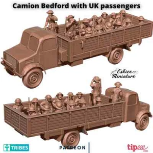 Camion Bedford et 8 passagers Anglais, Seconde Guerre Mondiale, WW2 - Picture 1 of 2