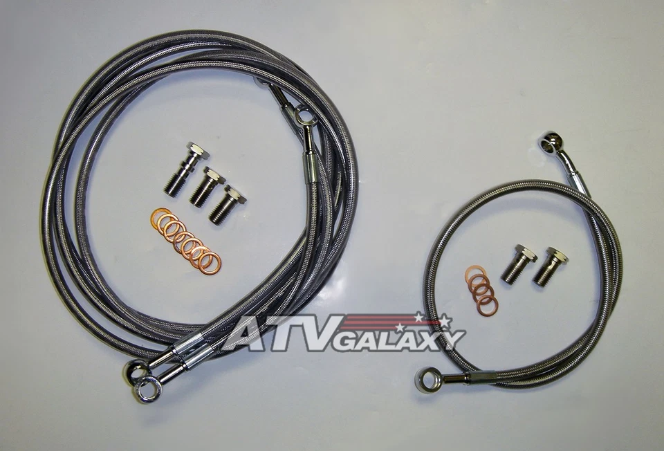 Streamline Steel Braided Front & Rear Brake Lines Steel Suzuki LTR450 LTR 450 - Image 1 of 1