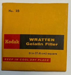 KODAK Wratten Gelatin FILTER NO. No. 2B 3" or 75mm Square - Picture 1 of 2