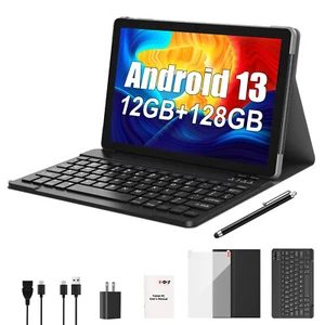 2025 New 10.1'' Tablet 12+128GB Android 13 4-core Dual Camera 7000mAh GMS 5GWiFi - Picture 1 of 31