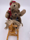 Boyds Bear Plush- Katie & Mattie with R.J.  14" x 10" x 8"- #919820