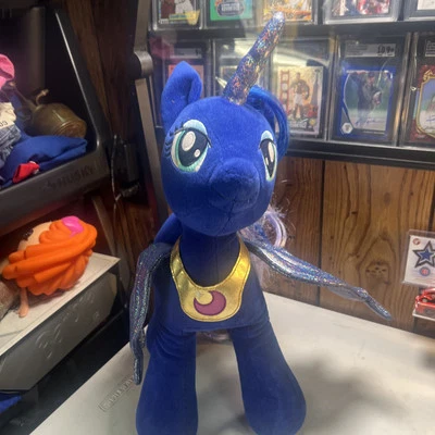 Peluche Build a Bear My Little Pony Luna Moon azul oscuro alas de pegaso 2015 Foto 1 de 4
