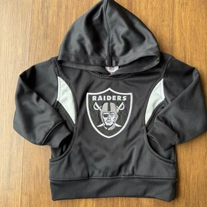 Raiders Sweatshirt Hoodie Kids 3T NFL Team Apparel Football Black Pullover Boys - Picture 1 of 10