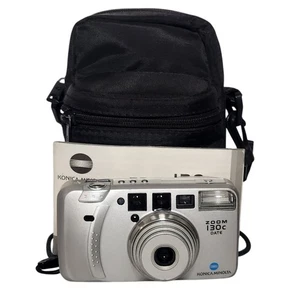 Minolta Zoom 130C Date Tested 38MM Film Camera With Manual & Bag Pre-owned - Picture 1 of 10