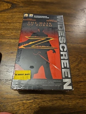The Mask of Zorro VHS Tape 1998 Brand New SEALED Antonio Banderas Vintage Foto 1 de 2