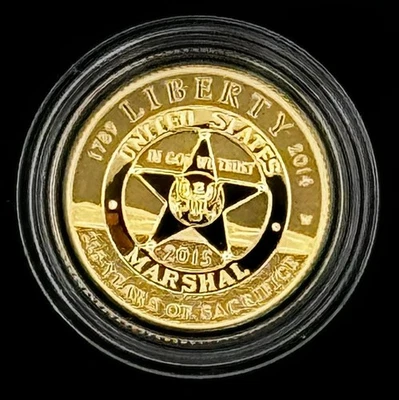 2015 US Marshals 225th Anniversary Commemorative $5 GOLD PROOF COIN New with COA - Image 1 of 4