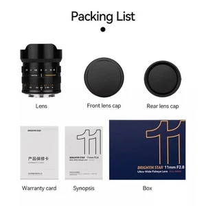 Brightin Star 11mm F2.8 MF Full Frame Ultra Wide Angle Fisheye Lens for L-Mount - Picture 1 of 11