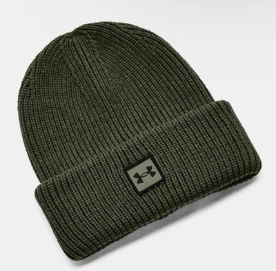 UA Halftime Ribbed Men Beanie OD  Green Ski Cap Hat 1373092 Under Armour OSFM - Image 1 of 4