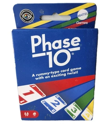 Juego de Cartas Fase 10 Tipo Rummy Fiesta Familiar para Adultos y Niños Baraja Juegos Mattel Foto 1 de 4