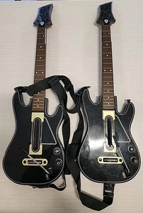 2 Guitar Hero Power Wireless Guitar Xbox 360- (2) W/ Straps - Picture 1 of 16