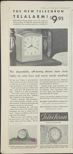 Anuncio Revista - 1931 - Reloj Despertador Telecrónico - Imagen 1 de 1