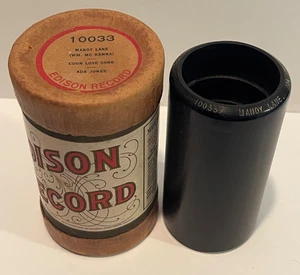 EDISON 2 MIN WAX CYLINDER 10033 MANDY LANE - ADA JONES ( MATCHING LID) - Picture 1 of 11