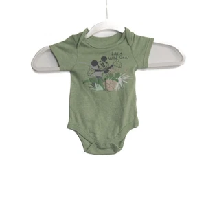 Body Disney Bebé Talla 0/3M Mickey Mouse - ¡Pequeño Salvaje! Verde manga corta - Imagen 1 de 8